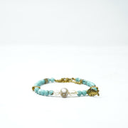 Turquoise Bracelet: Plus and Fish Charm